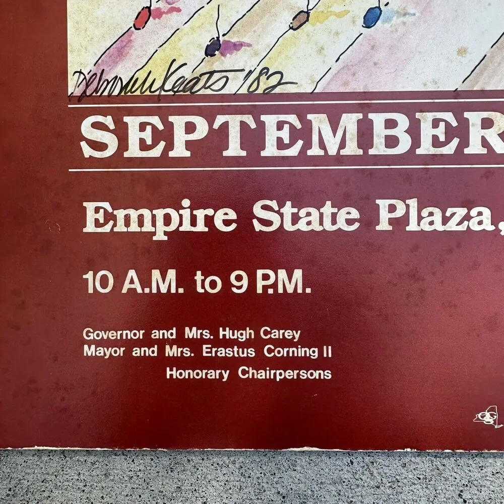 Harvest of Music‎ Festival Event Poster 1981 Empire State Plaza Albany NY Keats